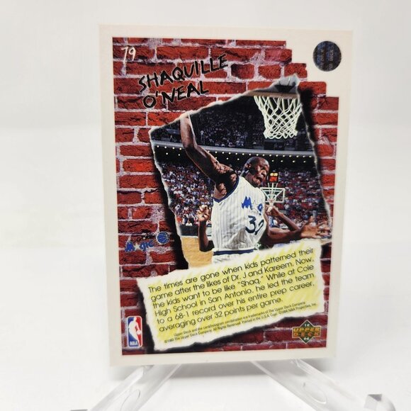 1994 Upper Deck Play Ground Legends Shaquille O'Neal Shaq #79 Orlando Magic (a51 - Picture 2 of 3